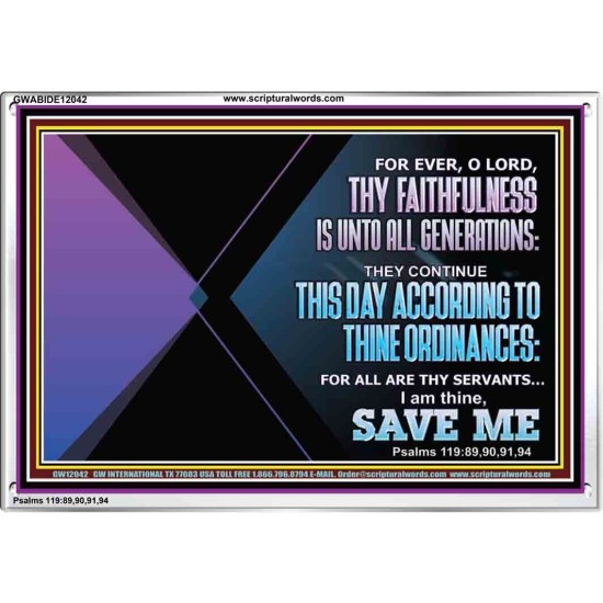 THIS DAY ACCORDING TO THY ORDINANCE O LORD SAVE ME  Children Room Wall Acrylic Frame  GWABIDE12042  