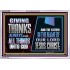 GIVE THANKS ALWAYS FOR ALL THINGS UNTO GOD  Scripture Art Prints Acrylic Frame  GWABIDE12060  "24X16"