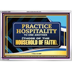PRACTICE HOSPITALITY TO ONE ANOTHER  Religious Art Picture  GWABIDE12066  "24X16"