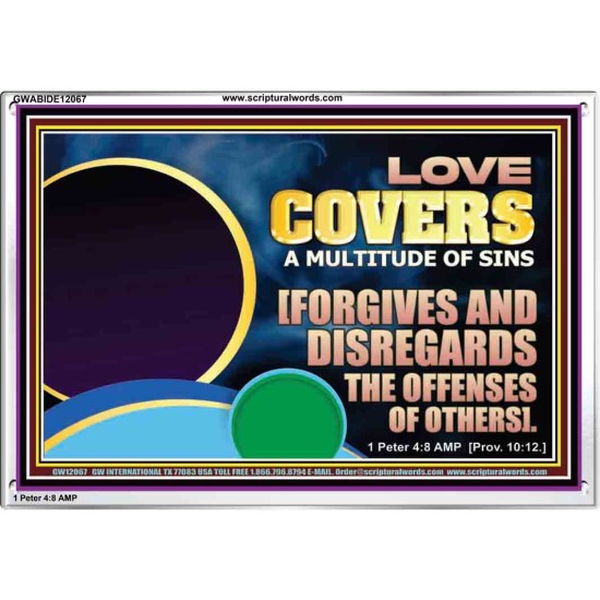 FORGIVES AND DISREGARDS THE OFFENSES OF OTHERS  Religious Wall Art Acrylic Frame  GWABIDE12067  