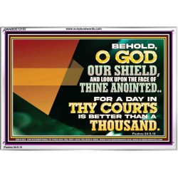 A DAY IN THY COURTS IS BETTER THAN A THOUSAND  Acrylic Frame Sciptural Décor  GWABIDE12103  