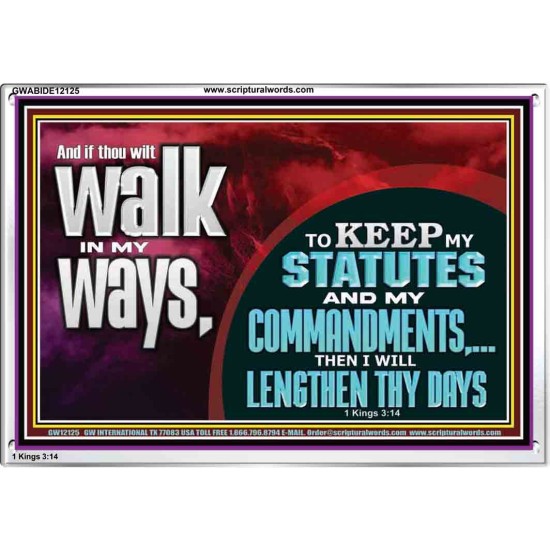 KEEP MY STATUTES AND MY COMMANDMENTS  Custom Wall Scripture Art  GWABIDE12125  