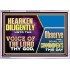 HEARKEN DILIGENTLY UNTO THE VOICE OF THE LORD THY GOD  Custom Wall Scriptural Art  GWABIDE12126  "24X16"