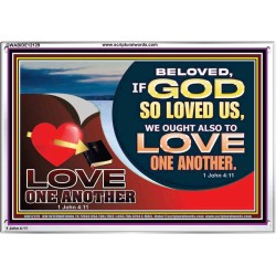 LOVE ONE ANOTHER  Custom Contemporary Christian Wall Art  GWABIDE12129  "24X16"