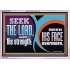 SEEK THE LORD HIS STRENGTH AND SEEK HIS FACE CONTINUALLY  Unique Scriptural ArtWork  GWABIDE12136  "24X16"