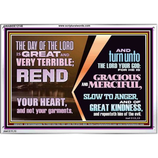 REND YOUR HEART AND NOT YOUR GARMENTS AND TURN BACK TO THE LORD  Custom Inspiration Scriptural Art Acrylic Frame  GWABIDE12146  