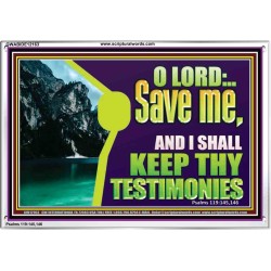 SAVE ME AND I SHALL KEEP THY TESTIMONIES  Inspirational Bible Verses Acrylic Frame  GWABIDE12163  
