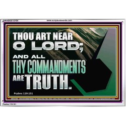 ALL THY COMMANDMENTS ARE TRUTH O LORD  Inspirational Bible Verse Acrylic Frame  GWABIDE12164  "24X16"