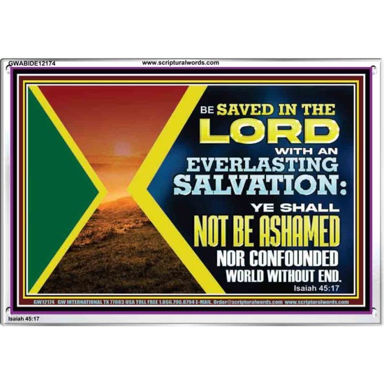 BE SAVED IN THE LORD WITH AN EVERLASTING SALVATION  Printable Bible Verse to Acrylic Frame  GWABIDE12174  