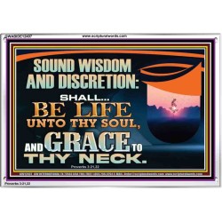 SOUND WISDOM AND DISCRETION SHALL BE LIFE UNTO THY SOUL  Children Room Wall Acrylic Frame  GWABIDE12407  "24X16"