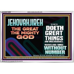 JEHOVAH JIREH GREAT AND MIGHTY GOD  Scriptures Décor Wall Art  GWABIDE12696  "24X16"