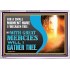 WITH GREAT MERCIES WILL I GATHER THEE  Encouraging Bible Verse Acrylic Frame  GWABIDE12714  "24X16"