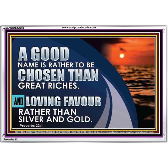 LOVING FAVOUR RATHER THAN SILVER AND GOLD  Christian Wall Décor  GWABIDE12955  