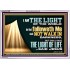 HE THAT FOLLOWETH ME SHALL NOT WALK IN DARKNESS  Modern Christian Wall Décor  GWABIDE12956  "24X16"