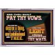 PAY THOU VOWS DECREE A THING AND IT SHALL BE ESTABLISHED UNTO THEE  Bible Verses Acrylic Frame  GWABIDE12978  