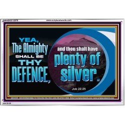 THE ALMIGHTY SHALL BE THY DEFENCE  Religious Art Acrylic Frame  GWABIDE12979  "24X16"