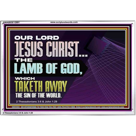 THE LAMB OF GOD WHICH TAKETH AWAY THE SIN OF THE WORLD  Children Room Wall Acrylic Frame  GWABIDE12991  