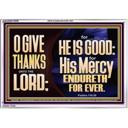 THE LORD IS GOOD HIS MERCY ENDURETH FOR EVER  Unique Power Bible Acrylic Frame  GWABIDE13040  "24X16"