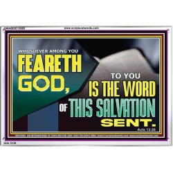 TO YOU IS THE WORD OF THIS SALVATION SENT  Sanctuary Wall Acrylic Frame  GWABIDE13065  