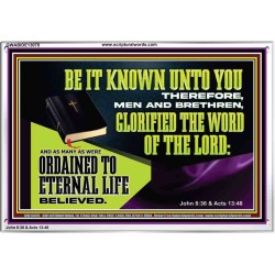 GLORIFIED THE WORD OF THE LORD  Righteous Living Christian Acrylic Frame  GWABIDE13070  "24X16"