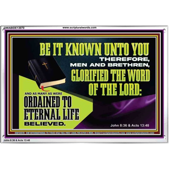 GLORIFIED THE WORD OF THE LORD  Righteous Living Christian Acrylic Frame  GWABIDE13070  