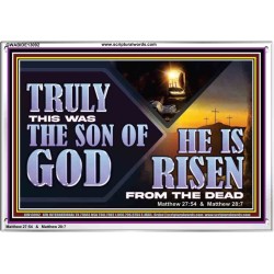 TRULY THIS WAS THE SON OF GOD HE IS RISEN FROM THE DEAD  Sanctuary Wall Acrylic Frame  GWABIDE13092  