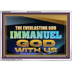 EVERLASTING GOD IMMANUEL..GOD WITH US  Contemporary Christian Wall Art Acrylic Frame  GWABIDE13105  "24X16"