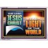 OUR LORD JESUS CHRIST THE LIGHT OF THE WORLD  Christian Wall Décor Acrylic Frame  GWABIDE13122B  "24X16"