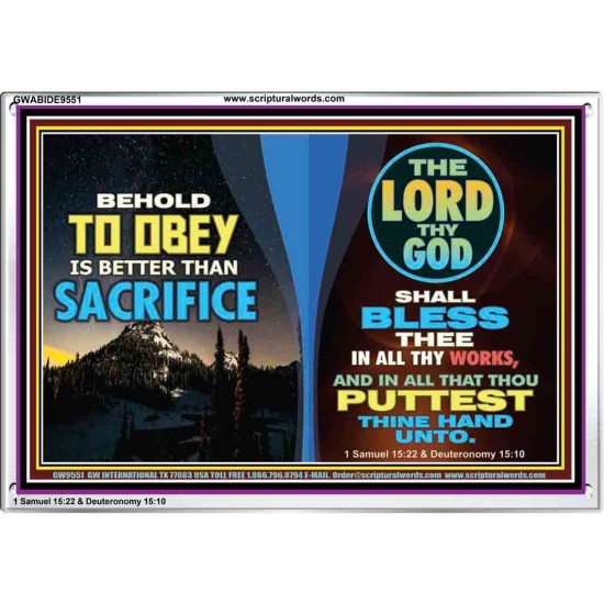 GOD SHALL BLESS THEE IN ALL THY WORKS  Ultimate Power Acrylic Frame  GWABIDE9551  