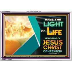 THE LIGHT OF LIFE OUR LORD JESUS CHRIST  Righteous Living Christian Acrylic Frame  GWABIDE9552  "24X16"