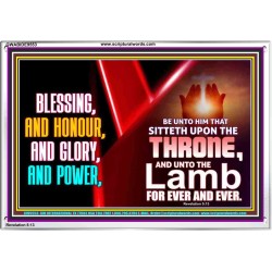BLESSING, HONOUR GLORY AND POWER TO OUR GREAT GOD JEHOVAH  Eternal Power Acrylic Frame  GWABIDE9553  "24X16"