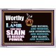 LAMB OF GOD GIVES STRENGTH AND BLESSING  Sanctuary Wall Acrylic Frame  GWABIDE9554c  