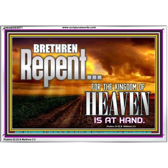 THE KINGDOM OF HEAVEN IS AT HAND  Children Room Acrylic Frame  GWABIDE9571  