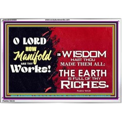 MANY ARE THY WONDERFUL WORKS O LORD  Children Room Acrylic Frame  GWABIDE9580  "24X16"