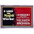 MANY ARE THY WONDERFUL WORKS O LORD  Children Room Acrylic Frame  GWABIDE9580  "24X16"