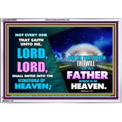 DOING THE WILL OF GOD ONE OF THE KEY TO KINGDOM OF HEAVEN  Righteous Living Christian Acrylic Frame  GWABIDE9586  "24X16"