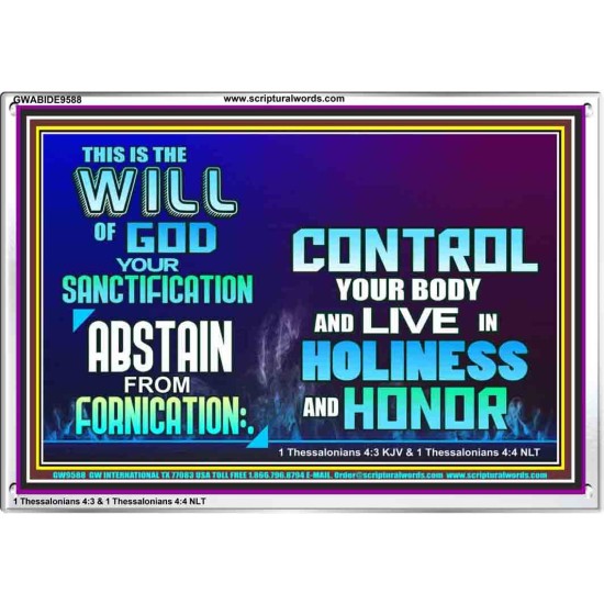 THE WILL OF GOD SANCTIFICATION HOLINESS AND RIGHTEOUSNESS  Church Acrylic Frame  GWABIDE9588  
