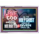 LED THE LOVE OF GOD SHED ABROAD IN OUR HEARTS  Large Acrylic Frame  GWABIDE9597  