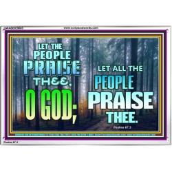 LET THE PEOPLE PRAISE THEE O GOD  Kitchen Wall Décor  GWABIDE9603  "24X16"