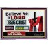 WHOSOEVER BELIEVETH ON HIM SHALL NOT BE ASHAMED  Contemporary Christian Wall Art  GWABIDE9917  "24X16"