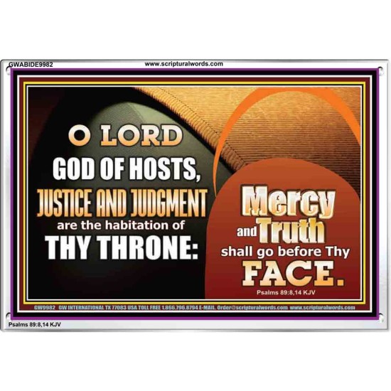 MERCY AND TRUTH SHALL GO BEFORE THEE O LORD OF HOSTS  Christian Wall Art  GWABIDE9982  