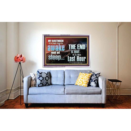 BRETHREN AWAKE OUT OF SLEEP THE END IS NEAR  Bible Verse Acrylic Frame Art  GWABIDE10336  