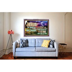 JESUS CHRIST MEDIATOR OF THE NEW COVENANT  Bible Verse for Home Acrylic Frame  GWABIDE10345  "24X16"