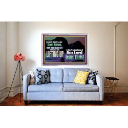 THOU SHALL SAY LIFTING UP  Ultimate Inspirational Wall Art Picture  GWABIDE10353  "24X16"