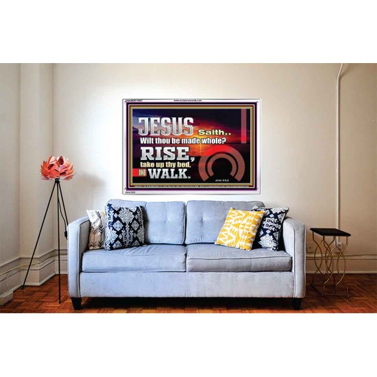 BE MADE WHOLE IN THE MIGHTY NAME OF JESUS CHRIST  Sanctuary Wall Picture  GWABIDE10361  