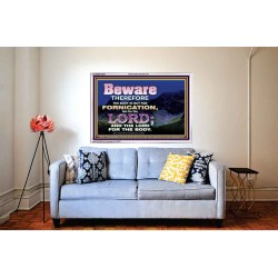 YOUR BODY IS NOT FOR FORNICATION   Ultimate Power Acrylic Frame  GWABIDE10392  "24X16"