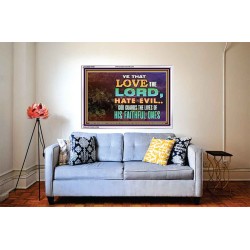 GOD GUARDS THE LIVES OF HIS FAITHFUL ONES  Children Room Wall Acrylic Frame  GWABIDE10405  "24X16"