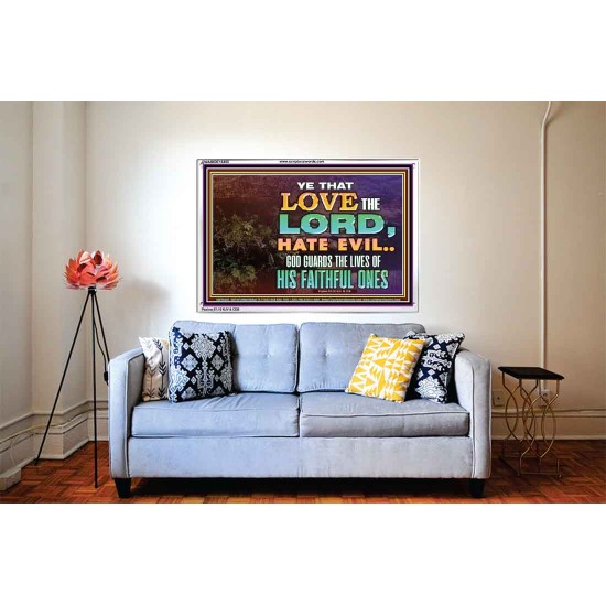 GOD GUARDS THE LIVES OF HIS FAITHFUL ONES  Children Room Wall Acrylic Frame  GWABIDE10405  