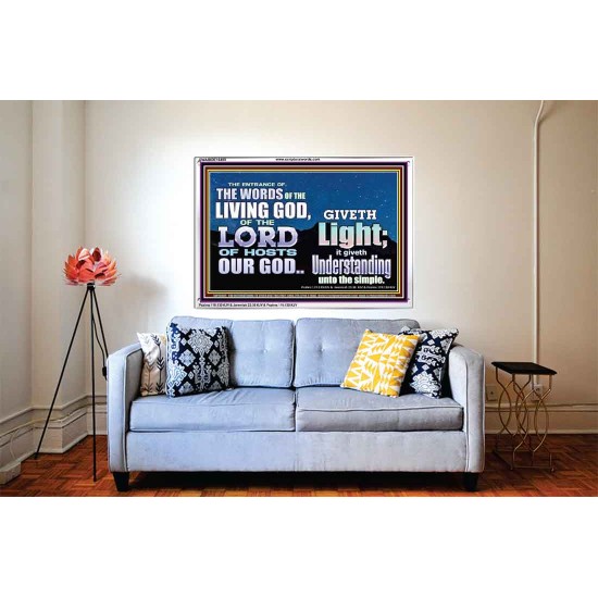 THE WORDS OF LIVING GOD GIVETH LIGHT  Unique Power Bible Acrylic Frame  GWABIDE10409  