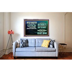 WATCH THE FLOCK OF GOD IN YOUR CARE  Scriptures Décor Wall Art  GWABIDE10439  "24X16"